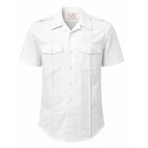 U.S. Navy Official Uniform Creighton White Short Sleeve 16L 16½ Military Shirt